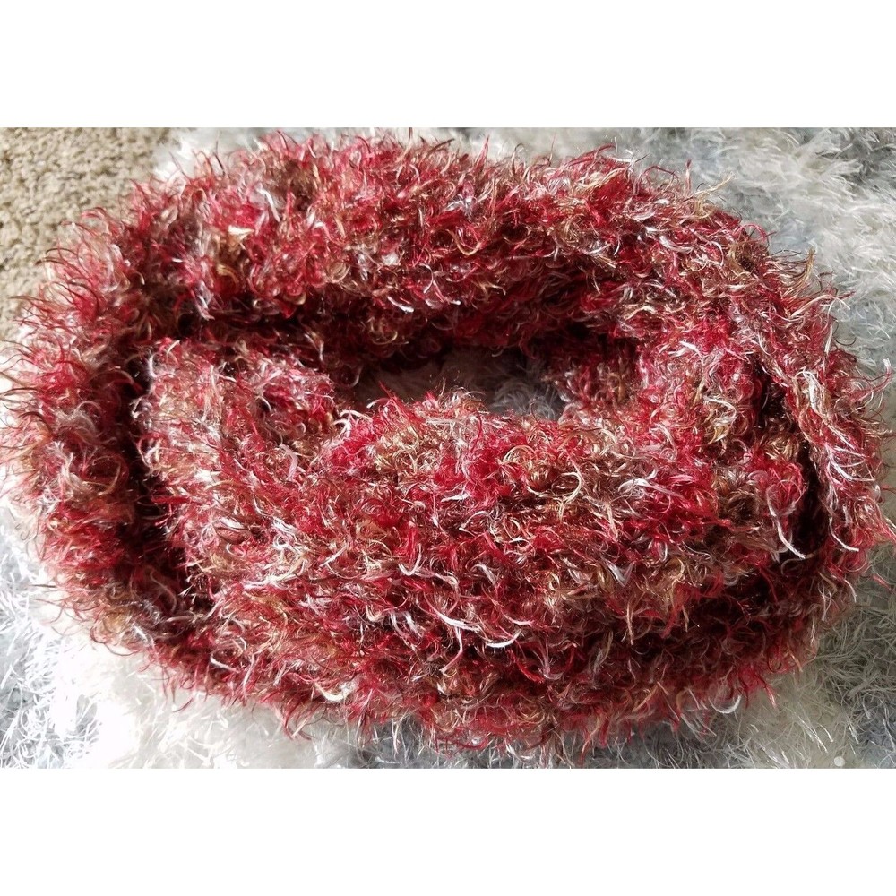 Multi-colored long multi-wear style infinity fuzzy furry scarf by Tru-fit